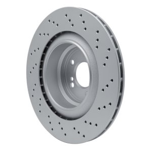 BMW X5 Brake Rotor (1) - Left Rear - R1 Concepts - Drilled Carbon Alloy GeoMET - `15-`19